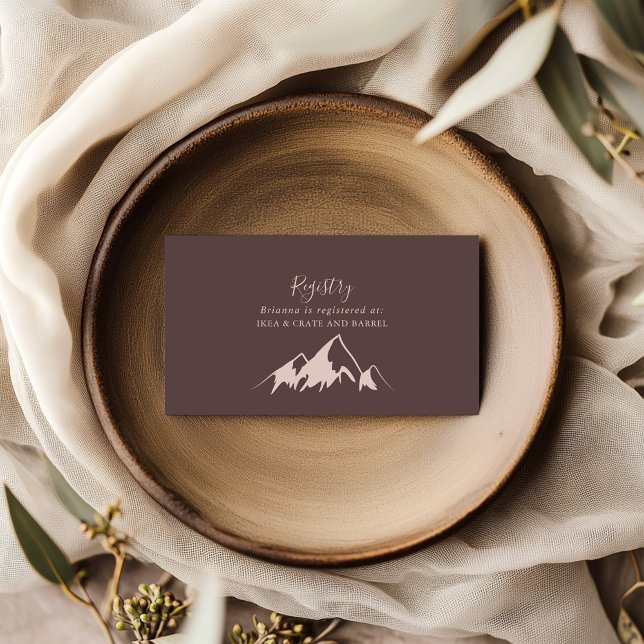 Clear Mountain Country Wedding Gift Registry Enclosure Card (Creator Uploaded)