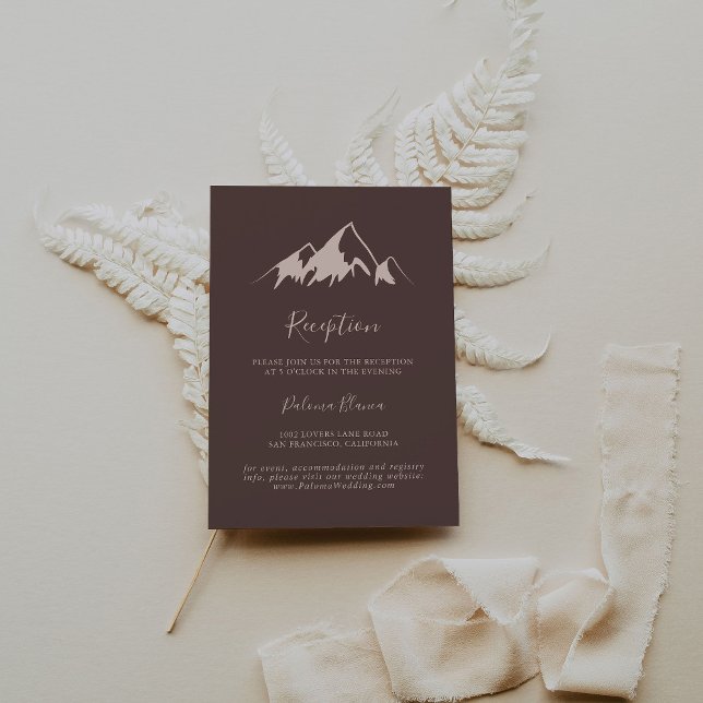 Clear Mountain Country Wedding Reception Enclosure Card (Creator Uploaded)