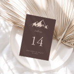 Clear Mountain Country Wedding Table Number<br><div class="desc">This clear mountain country wedding table number is perfect for a rustic wedding. The design features an idyllic watercolor beige mountain.

This is a double sided table number. Add each table number you need to your cart individually.</div>