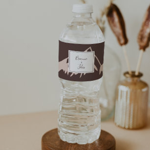Clear Mountain Country Wedding Water Bottle Label