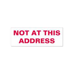 Clear 'Not At This Address' Notification Self-inking Stamp