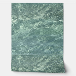 Clear Ocean Water Patterns Beach Teal Blue Green Wallpaper