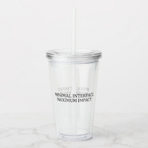 Clear Perspective   Minimal Interface Cold-Brew Acrylic Tumbler