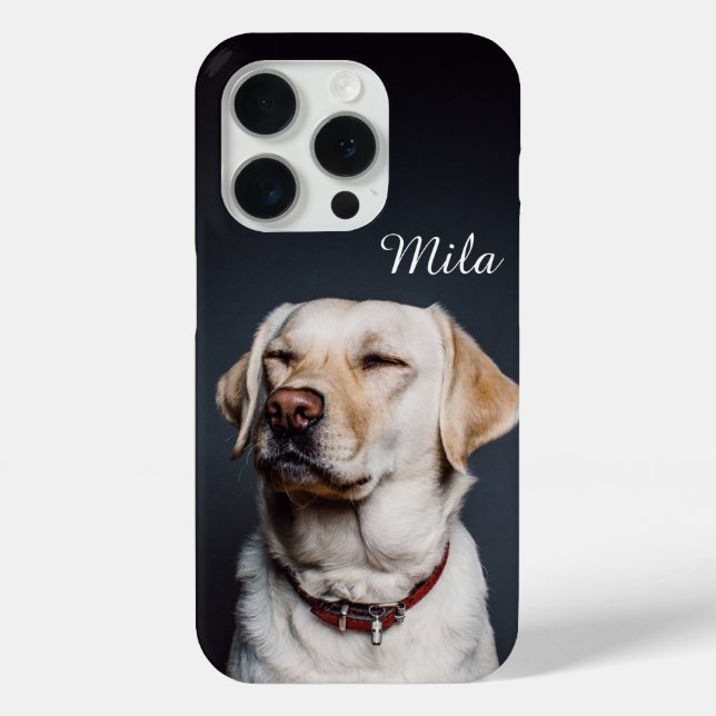 Clear Pet Phone Case with Pet Photo + Name Persona (Back)