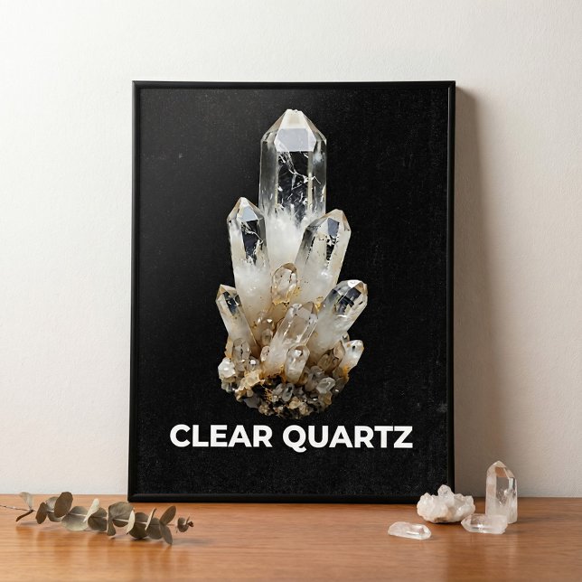 Clear Quartz Crystal Cluster Poster (Creator Uploaded)