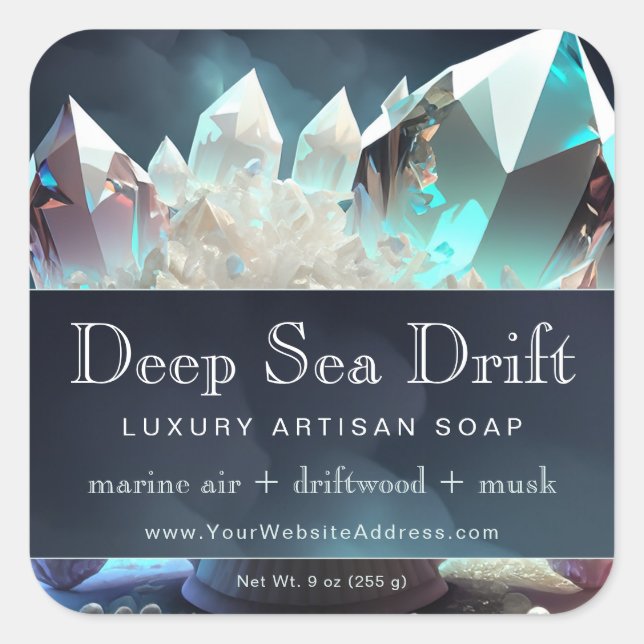 Clear Quartz Crystal Magic Artisan Product Label (Front)