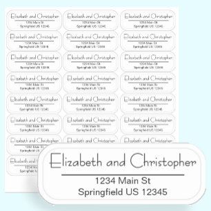 Clear Return Address Custom Name Transparent Label
