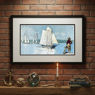 Clear Sailing Harbour Winslow Homer Poster