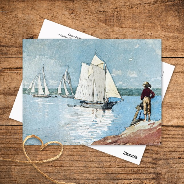 Clear Sailing Ships Winslow Homer Postcard (Creator Uploaded)