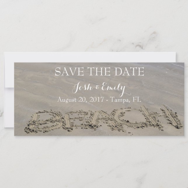 Clear Sandy Beach invitations (Front)