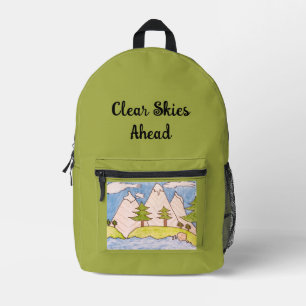 Clear Skies Ahead Printed Backpack