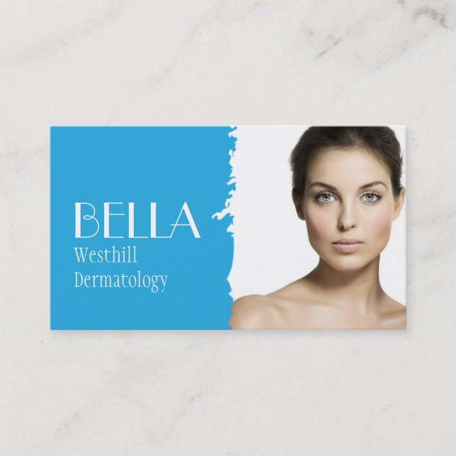 Clear Skin Dermatologist Facial Massage Spa Business Card (Front)
