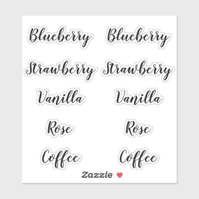Clear Soy Wax Candle And Soap Scent Labels (Sheet)