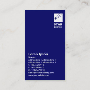 Clear Star - Dark Blue Business Card
