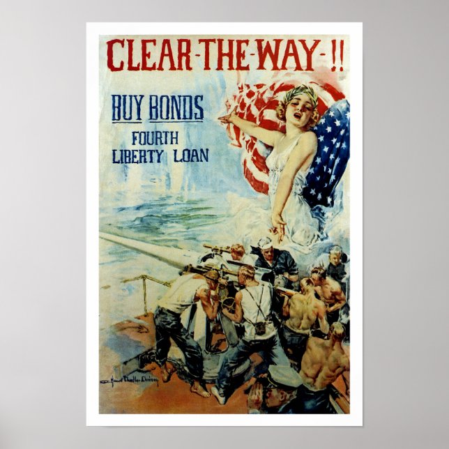 Clear the Way!! - Fourth Liberty Loan Poster (Front)