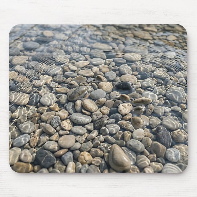 Clear Water Over River Pebbles Mouse Pad (Front)