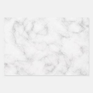 Clear White Marble Wrapping Paper Sheet
