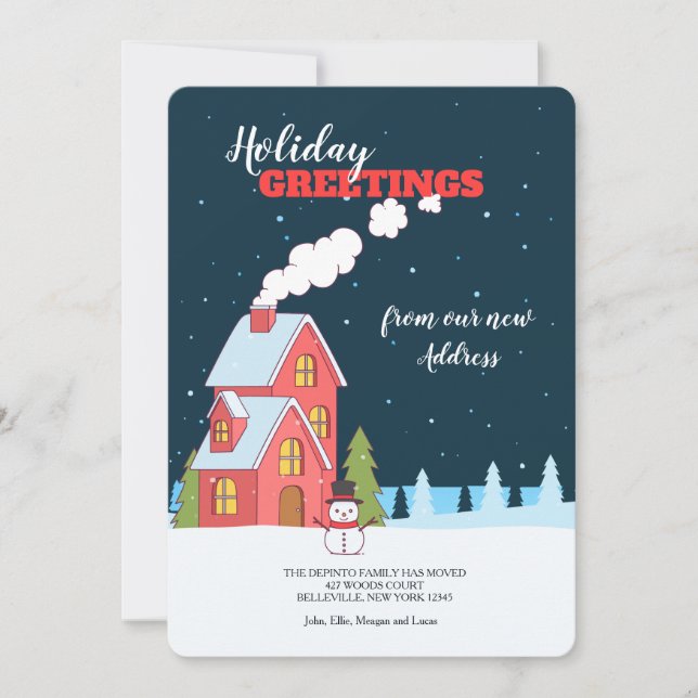 Clear Winter Night Open House Invitation (Front)