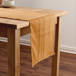Clear wood short table runner