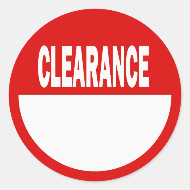 Clearance Retail Stickers (Front)