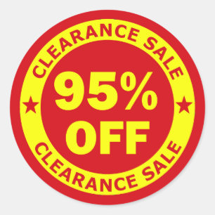 Clearance Sale 95 Percent Off Classic Round Sticker