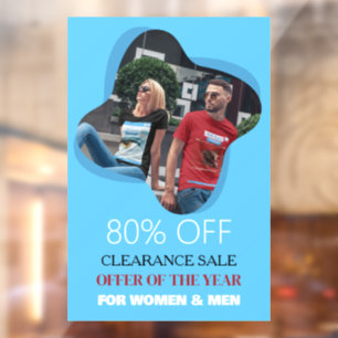 Clearance Sale Offer Custom Window Cling