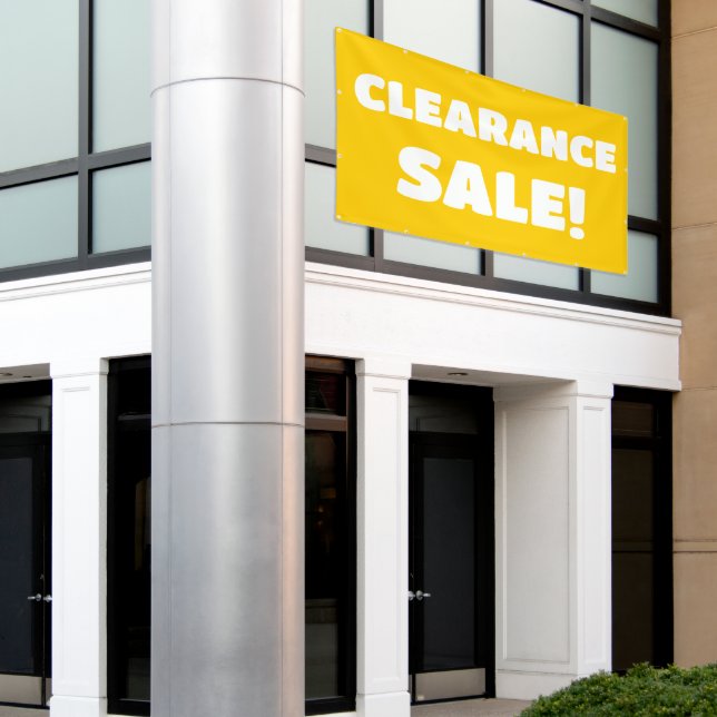 Clearance Sale! Yellow Banner (Outside Building)