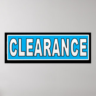Clearance Sign For Retail Store Use