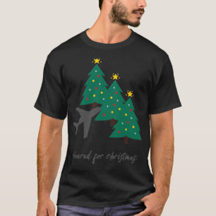 Cleared for Christmas Pilots Airplane Airline tree T-Shirt