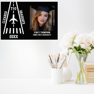 Cleared to Graduate Custom Photo Pilot Keepsake Poster