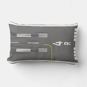 Cleared to Land Runway Pillow, Nice, FR 4/22 Lumbar Cushion