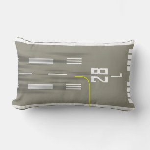 Cleared to Land Runway Pillow, San Fran SFO 28L/R Lumbar Cushion