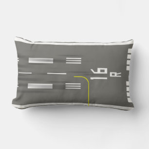 Cleared to Land Runway Pillow, SEA-TAC 16R/34L Lumbar Cushion