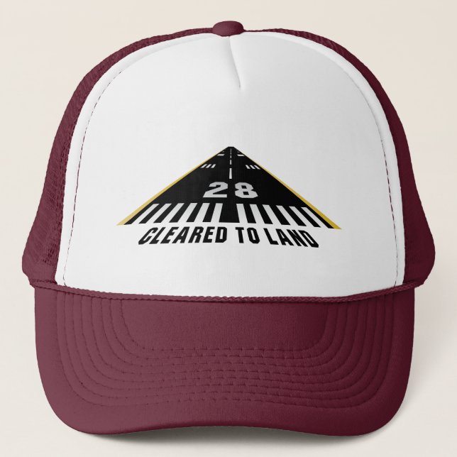 Cleared To Land Runway Trucker Hat (Front)