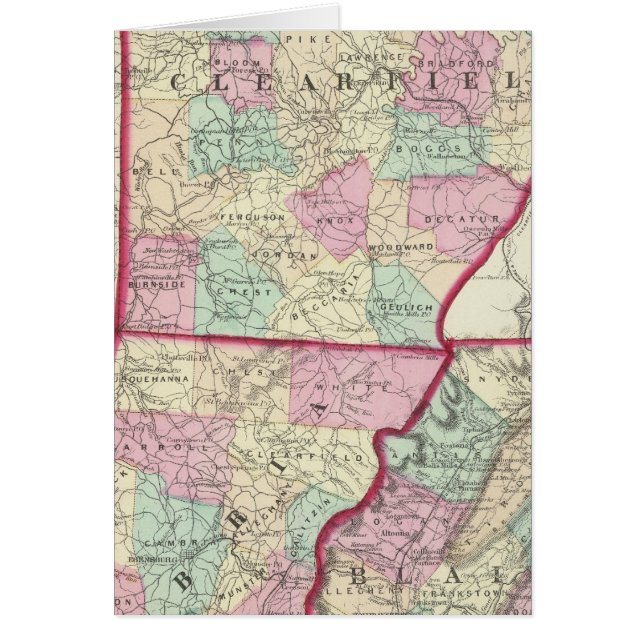 Clearfield, Cambria, Blair counties (Front)