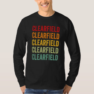 Clearfield County Pennsylvania Rainbow Text T-Shirt