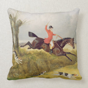 Clearing a Ditch, 1839 (oil on panel) Cushion