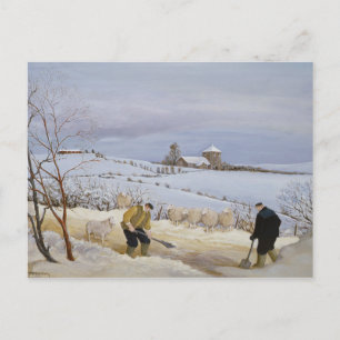 Clearing the Snow Postcard