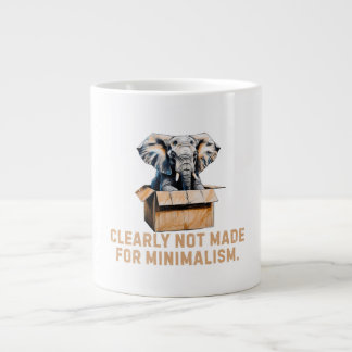 Clearly Not Made for Minimalism – Funny Elephant Large Coffee Mug