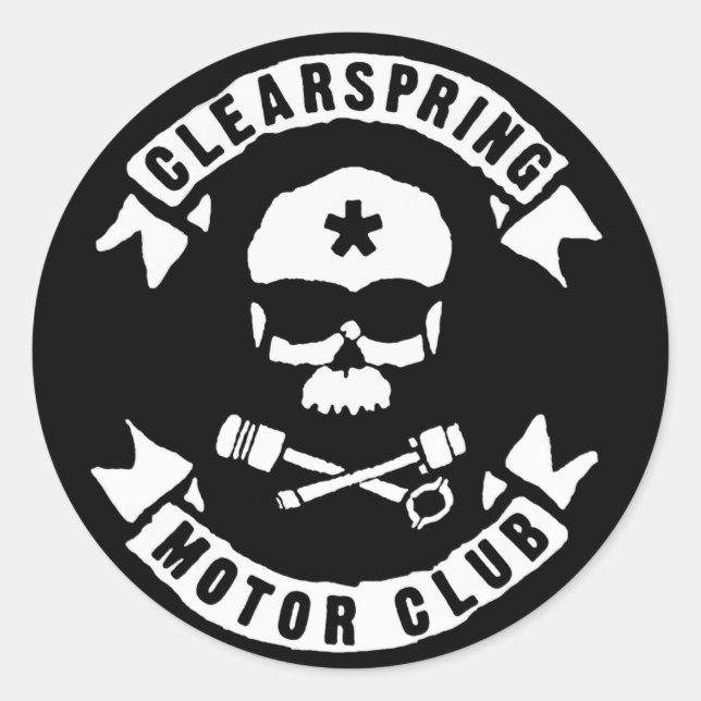 Clearspring Motor Club Sticker #1-1 (Front)