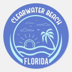 Clearwater Beach Classic Round Sticker