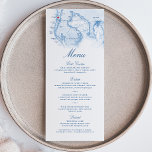 Clearwater Beach FL Map Elegant Navy Blue Wedding Menu<br><div class="desc">Enhance your Clearwater Beach wedding with this elegant navy blue wedding menu, featuring a detailed Tampa Bay map. Perfect for receptions at Sandpearl Resort, Opal Sands Resort, Marriott Clearwater Beach, Hyatt Regency Clearwater Beach, Sheraton Sand Key Resort, Wyndham Grand Clearwater Beach, and Shephard's Beach Resort, this beautifully designed menu showcases...</div>