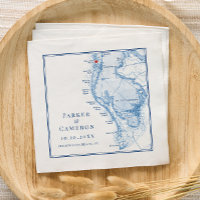 Clearwater Beach FL Map Elegant Navy Blue Wedding