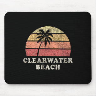 Clearwater Beach Fl Vintage 70s Retro Throwback De Mouse Pad
