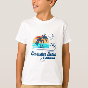 Clearwater Beach Florida 2025 Sunset Vintage 70's T-Shirt