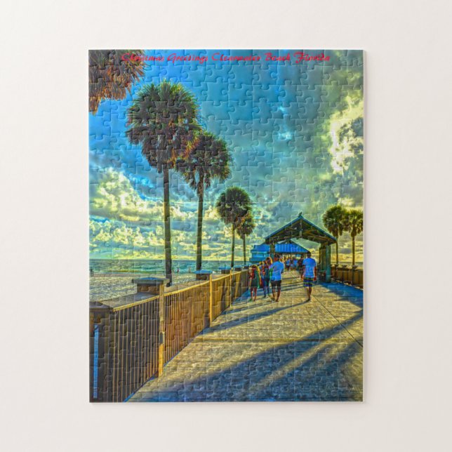 Clearwater Beach Florida. Christmas Greetings Jigsaw Puzzle (Vertical)