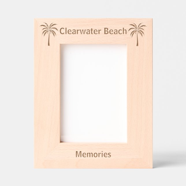 Clearwater Beach Florida Laser Engraved frame (Front)