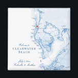 Clearwater Beach Florida Map Wedding Favour Magnet<br><div class="desc">Quick and easy ordering! These Clearwater Beach, Florida map magnets are perfect wedding favours to welcome your destination wedding guests with welcome bag goodies, or customise them for your wedding party. The heart is over Clearwater Beach, but you can move the heart by clicking "Edit Using design tool" under "Personalise"....</div>