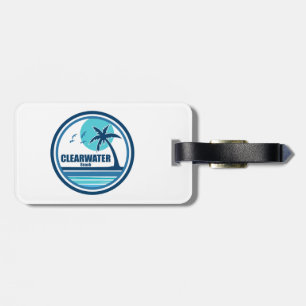 Clearwater Beach Florida Palm Tree Birds Luggage Tag