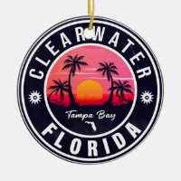 Clearwater Beach Florida Retro Sunset Souvenirs